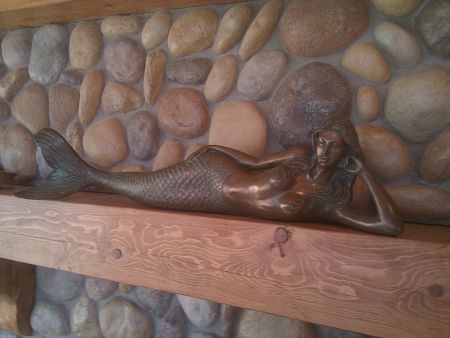 DREAMING MANTLE MERMAID BRONZE FINISH